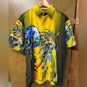 ZAM Animated Graphic Yellow and Black Men's Shirt Size M